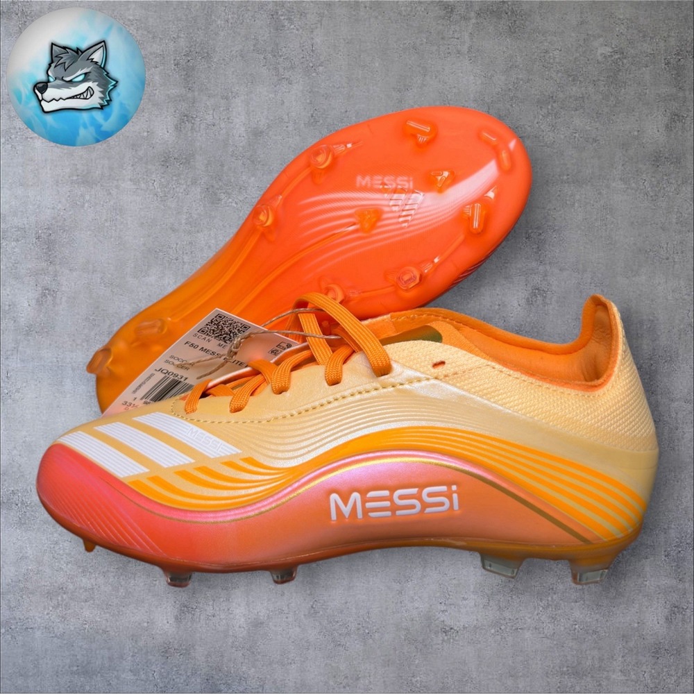 adidas F50 Messi Elite FG Junior Soccer Cleats Ice Tangerine Youth Size 2 JQ0931